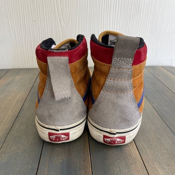 Vans SK8-HI MTE Sudan Brown Mazarine Blue High Sneakers Mens 9 / Women 10.5 (I8) - Picture 4 of 12